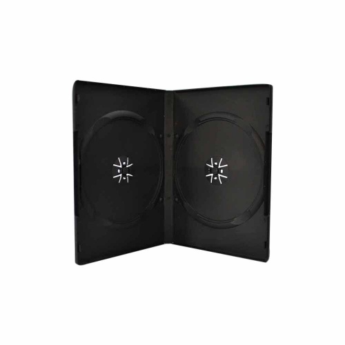 100x Double Black DVD/CD Cases 14MM