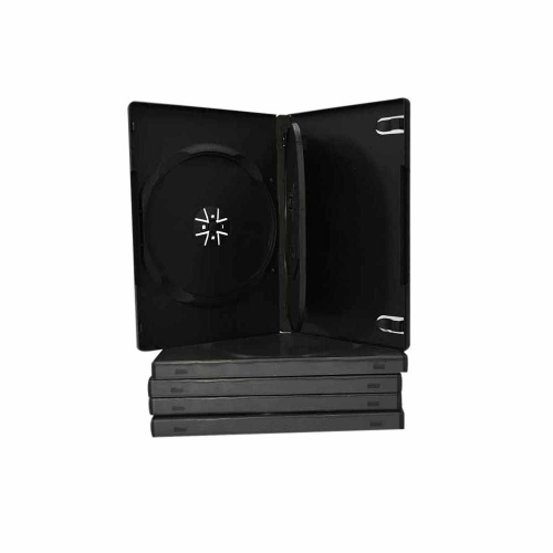 100x Double Black DVD/CD Cases 14MM