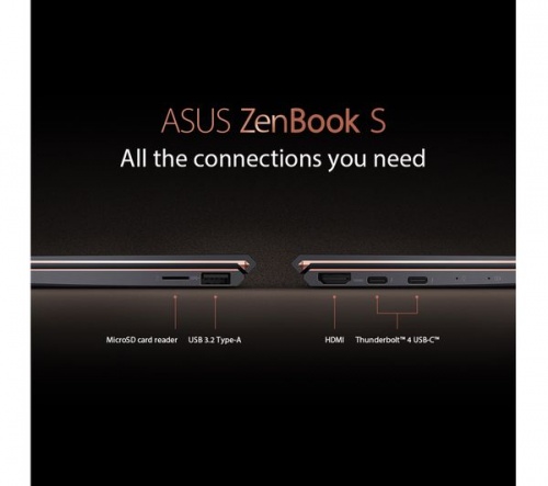 GradeB - ASUS Zenbook S UX393 13.9in Black Laptop - Intel i7-1165G7 16GB RAM 1TB SSD Intel Iris© Plus - Windows 10 | Intel Evo© platform - Quad HD touchscreen
