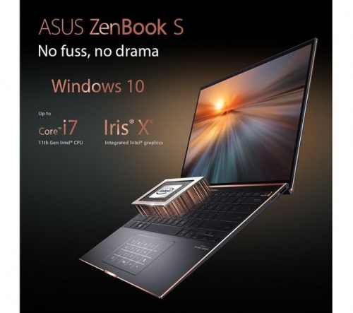 GradeB - ASUS Zenbook S UX393 13.9in Black Laptop - Intel i7-1165G7 16GB RAM 1TB SSD Intel Iris© Plus - Windows 10 | Intel Evo© platform - Quad HD touchscreen