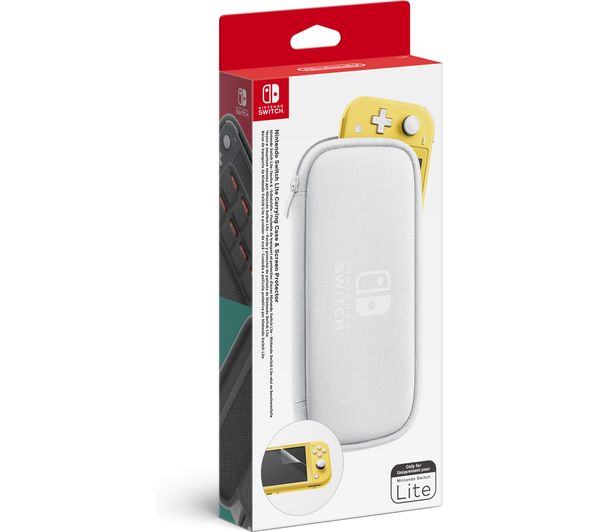 NINTENDO Switch Lite White Carrying Case with screen protector