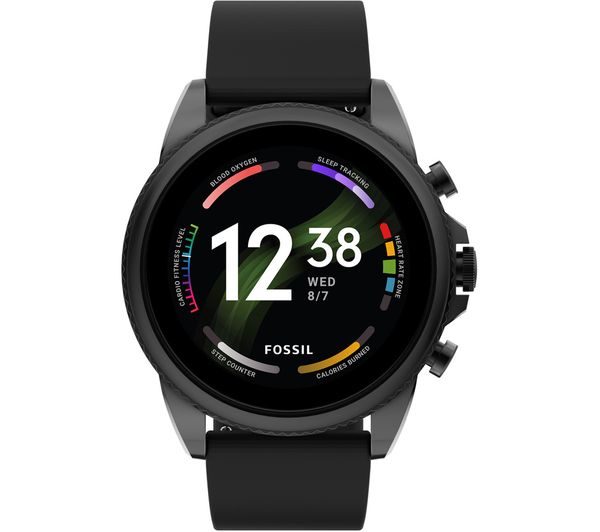 GradeB - FOSSIL Gen 6 FTW4061 Black Smart Watch + Google Assistant - Silicone Strap | Universal