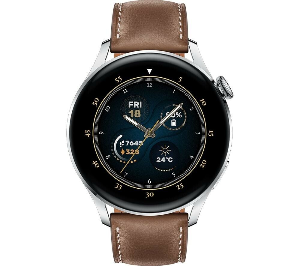 HUAWEI Watch 3 Classic Silver & Brown 46 mm | Water resistant