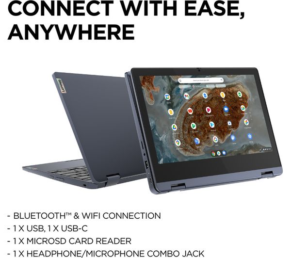 LENOVO IdeaPad Flex 3i 11.6in 2-in-1 Grey Chromebook - Intel
