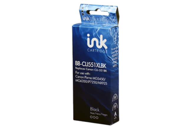 Bluebox Canon CLI 551XL Black CLI551XL Inkjet Cartridge 12ml