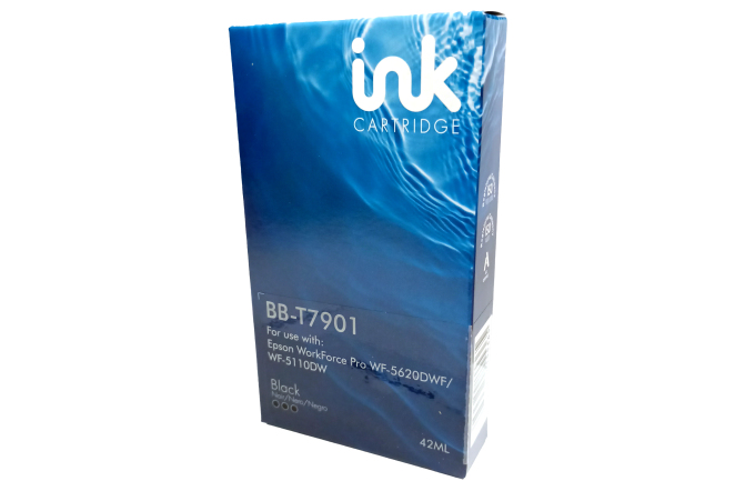 Bluebox Compatible Epson Printer Ink T7901 79XL Black 42ML