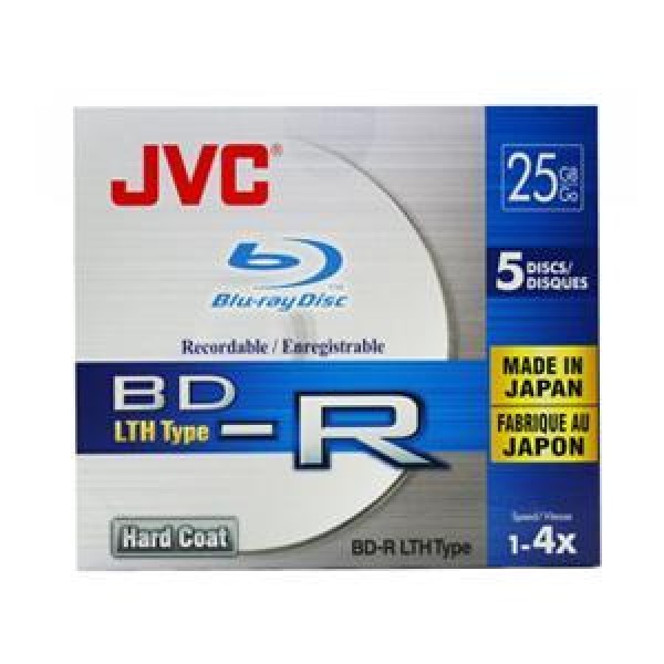 JVC 4x Bluray BD-R LTH Type Hard Coated Discs Packs of 5
