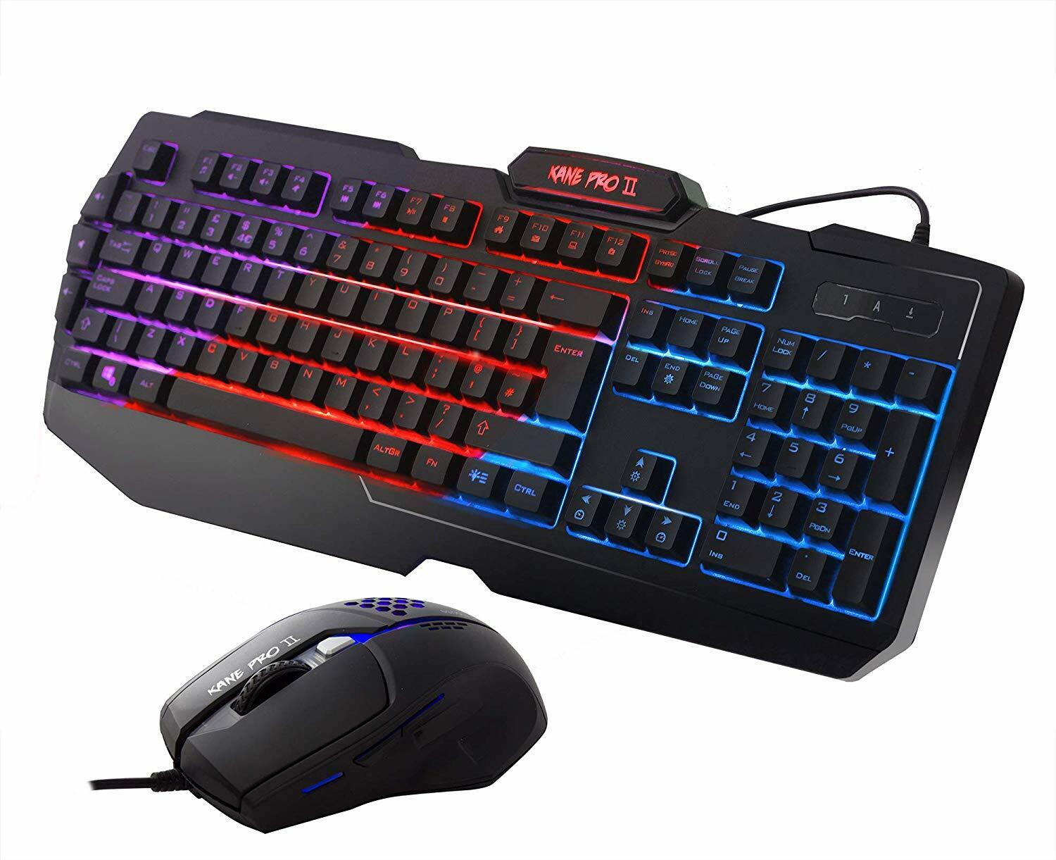 Sumvision Nemesis Kane Pro II LED Multi-Colour Backlit Gaming Keyboard + Mouse Set