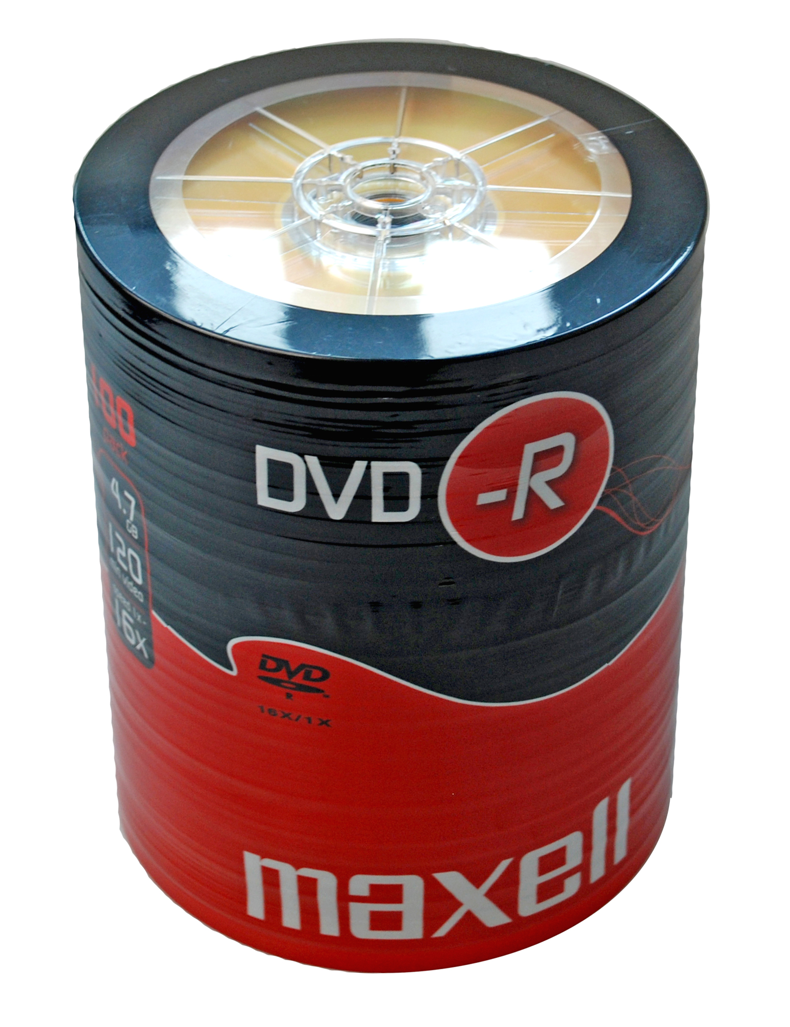 Maxell 16x Branded DVD-R 4.7GB Pack of 100 - Shrink-wrap | 275733.40