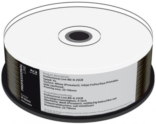 MediaRange BD-R 25GB inkjet FF printable 6x (25 Cake)