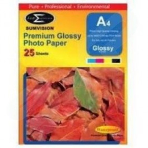 Sumvision 135gsm Premium Glossy A4 Photo Paper 25 Pack